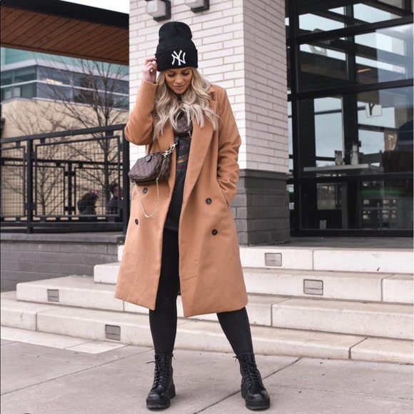 Amaryllis Jackets & Blazers - Tan pea coat